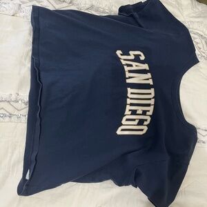 Hollister Navy Blue Kids Tee with San Diego Graphic